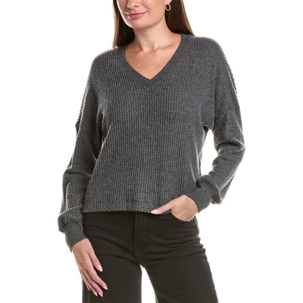 Michael Stars Womens  Salma V-Neck, Gray